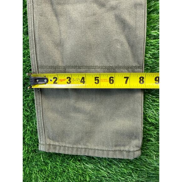 Forever 21 Mens 31 Slim Wallet Chain Cargo Pants Olive Twill Streetwear Casual - Picture 9 of 12